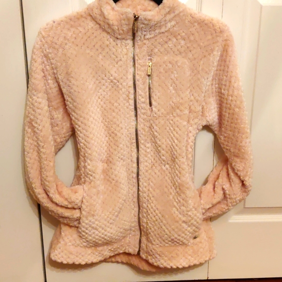 Calvin Klein Light Pink Fleece Jacket - Picture 1 of 8